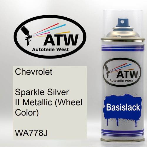 Chevrolet, Sparkle Silver II Metallic (Wheel Color), WA778J: 400ml Sprühdose, von ATW Autoteile West.